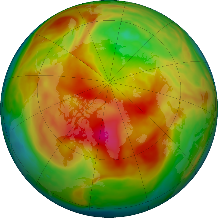 Arctic ozone map for 20 March 2017